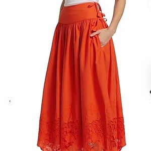 Hunter Bell Vibrant Orange Maxi Skirt